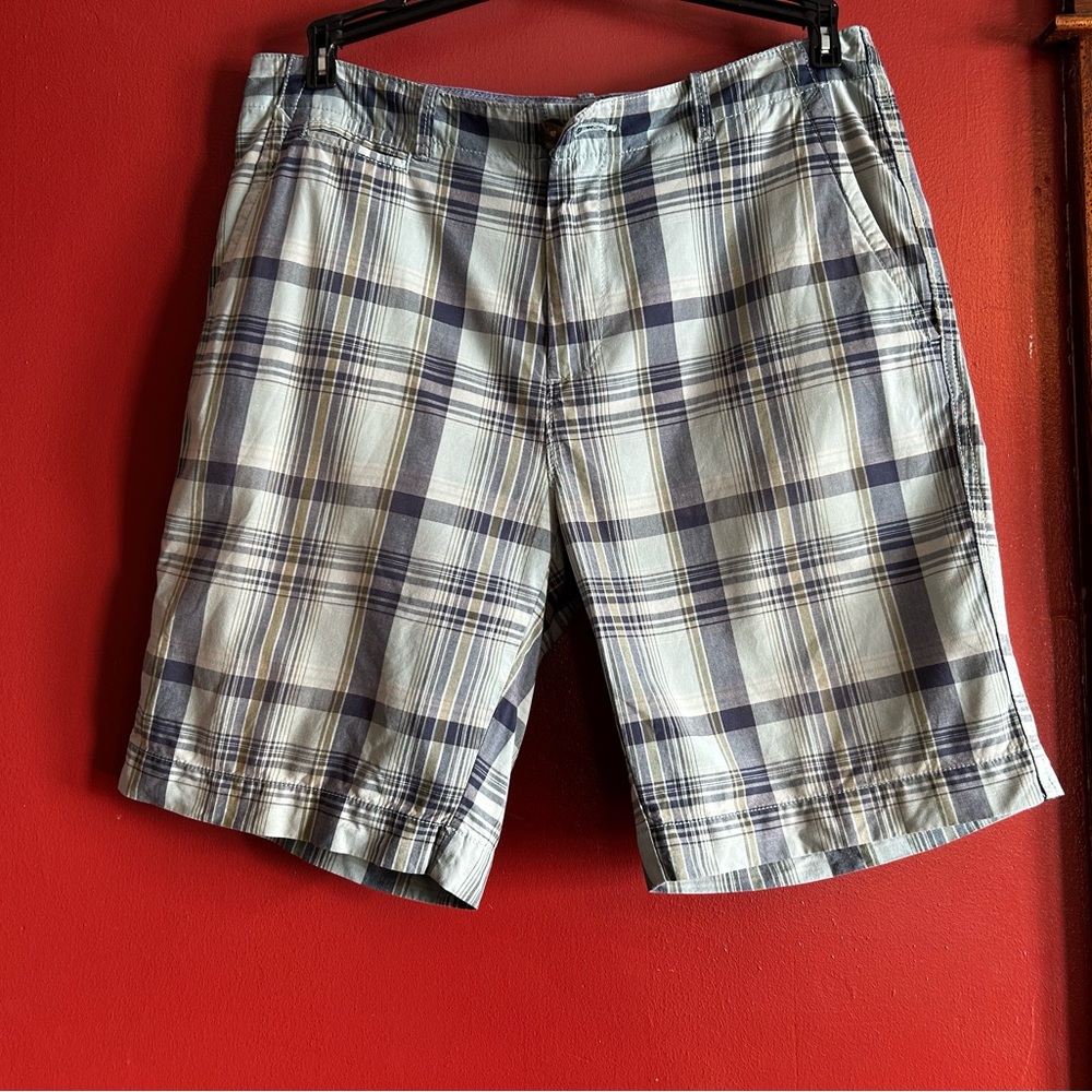 Tommy Hilfiger Blue and Gray Flat Front Shorts